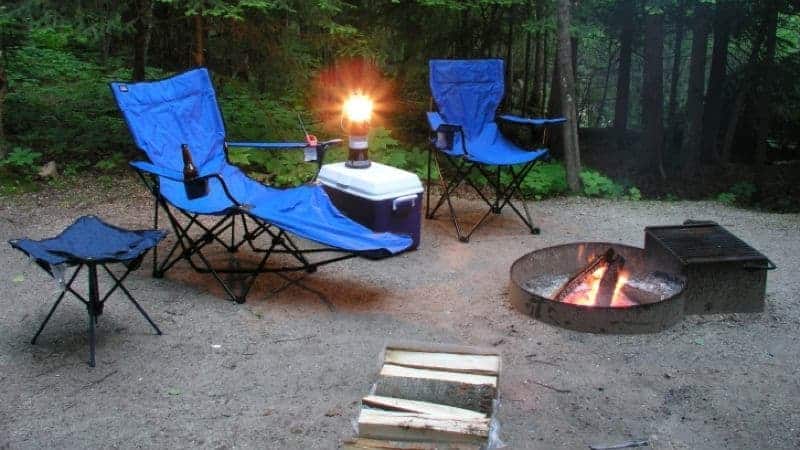Campfire that should always be supervised at a campsite