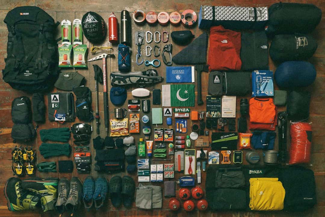 Editorial photo illustrating packing and securing trailer belongings