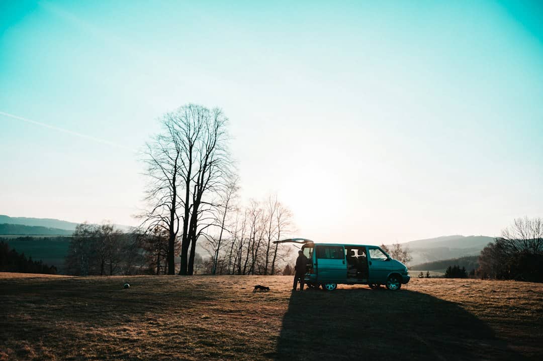 Editorial photo illustrating rv camping in windy weather